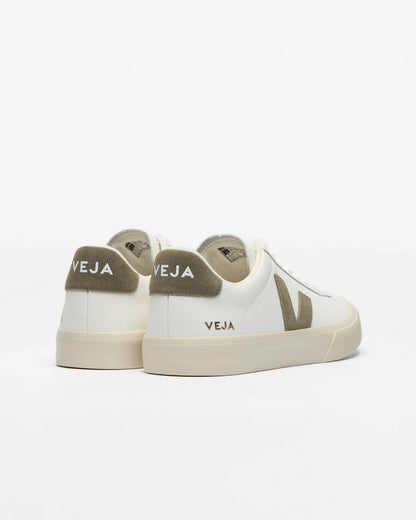 VEJA Campo Leather Mens Trainers - Extra White/Kaki