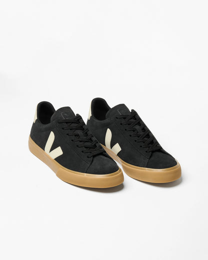 VEJA Campo Suede Mens Trainers - Black/Pierre Natural | CHO | Designer Mens Trainers