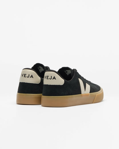 VEJA Campo Suede Mens Trainers - Black/Pierre Natural | CHO | Designer Mens Trainers