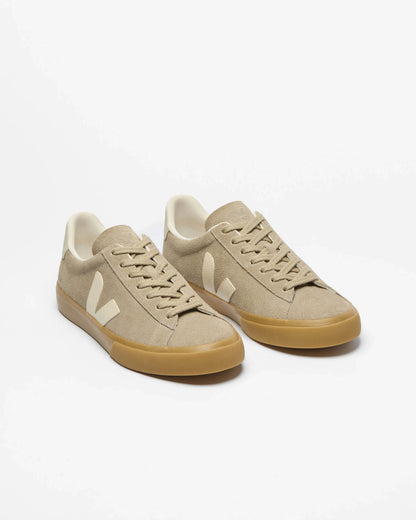 VEJA Campo Suede Womens Trainers - Taupe Pierre Natural | CHO | Designer Womens Trainers - Taupe Pierre Natural - UK5 EU38 US7 - 3617480114850