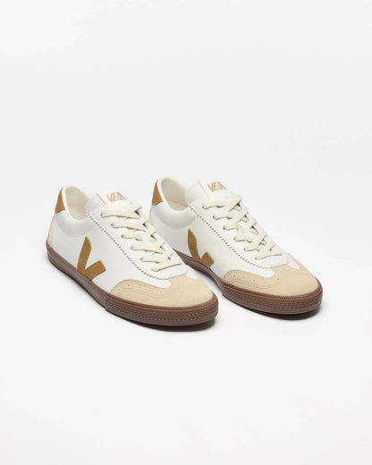 VEJA Volley Leather Womens Trainers - White/Tent/Bark