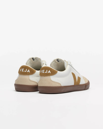 VEJA Volley Leather Womens Trainers - White/Tent/Bark